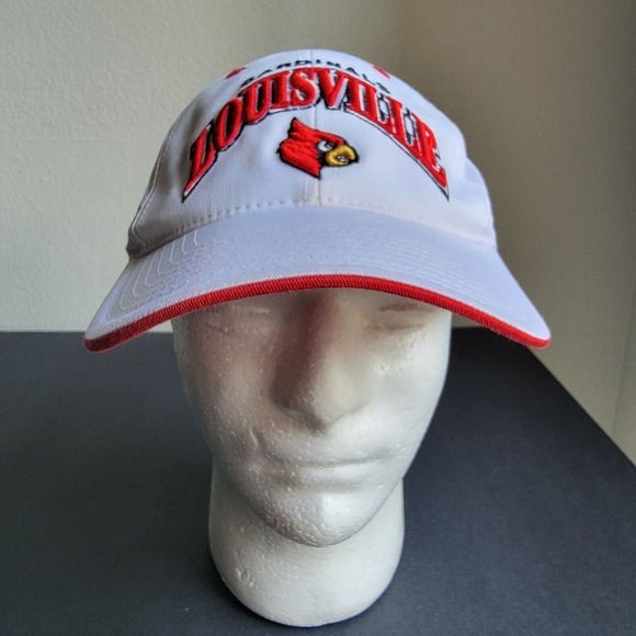 Louisville Cardinals Hat Top of the World NCAA White Red StrapBack Cap - Picture 2 of 10